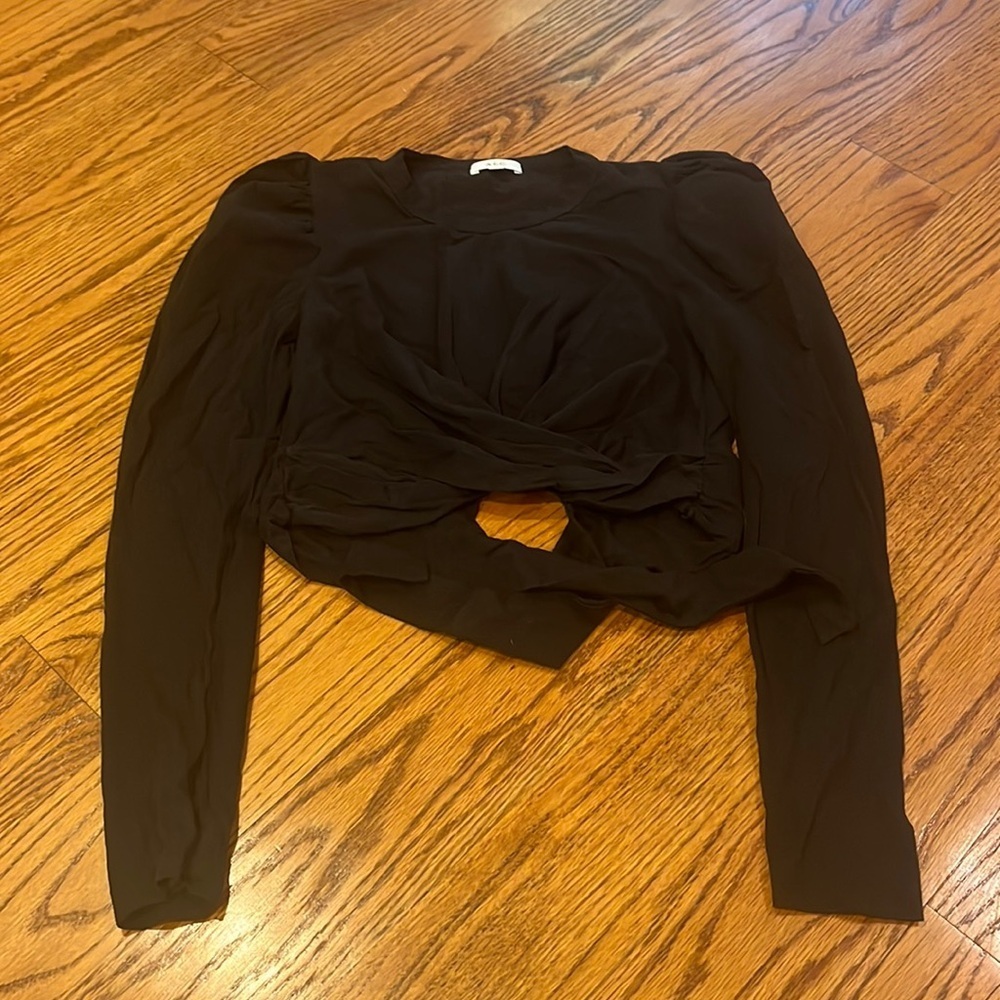 A.L.C Woman’s Black Wrap Long Sleeve Size XS